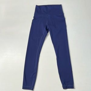 Lululemon leggings. Worn twice. Navy size 4.